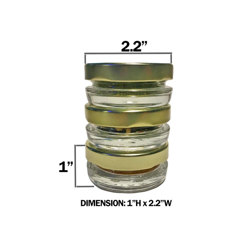 Caviar Line Small Mini Glass Jars With Tin Lids - 0.5 oz (Pack of 24) â€“ All Purpose Empty Storage Jars - Image 2